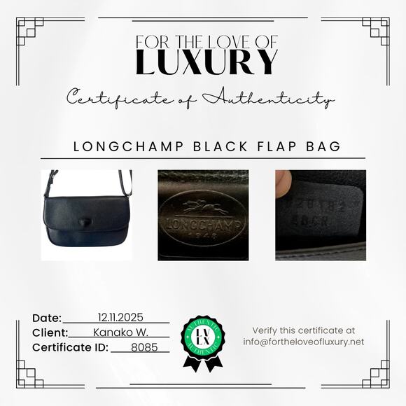 Longchamp Le Foulonné Vintage Y2K Black Leather Convertible Crossbody Bag - Picture 11 of 11
